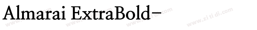 Almarai ExtraBold字体转换